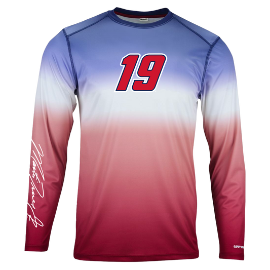 #19 Red, White & Blue Performance Long Sleeve