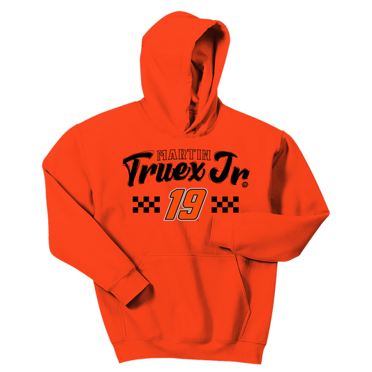 Youth MTJ Sketch Checkers Hoodie - Orange