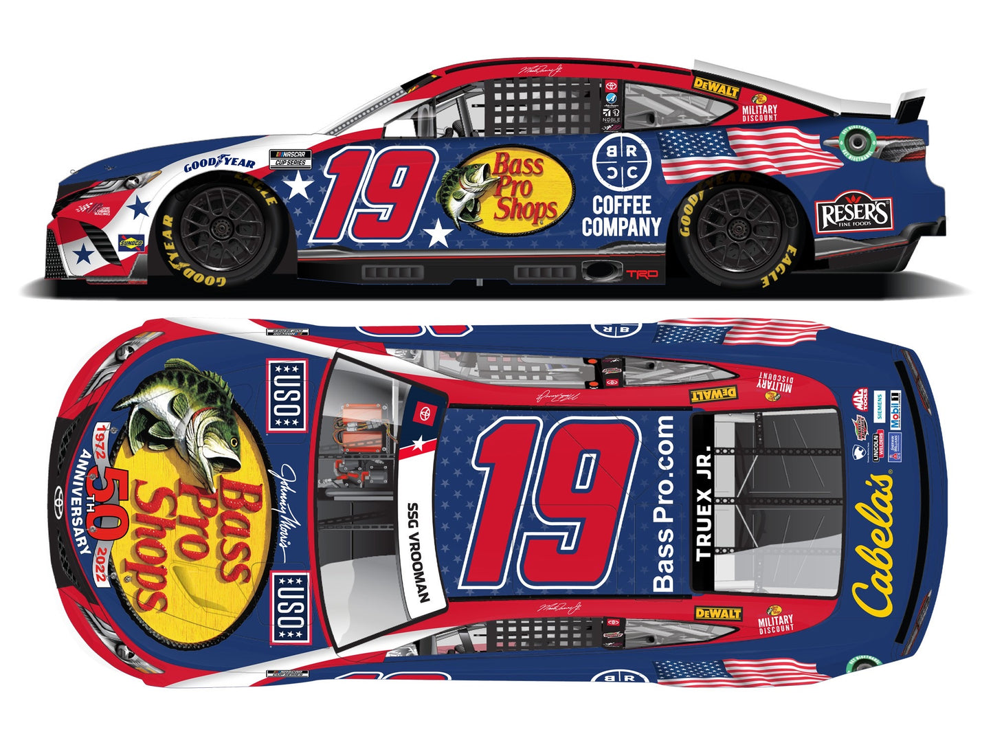 *Pre-Order* Autographed Martin Truex Jr. Coca-Cola 600 Patriotic Diecast (1:24) - Martin Truex Jr. Retail Store